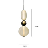 Hanglamp van gekandiseerd glas