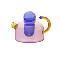 Contrasterende Kleur Glas Theeset