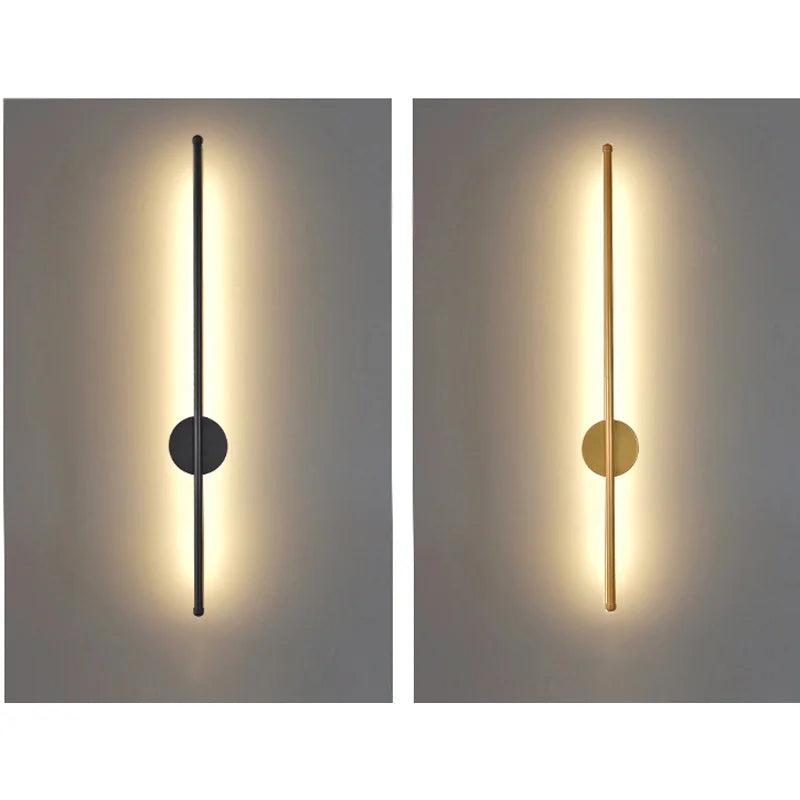 Moderne Zwarte Aluminium Wandlamp