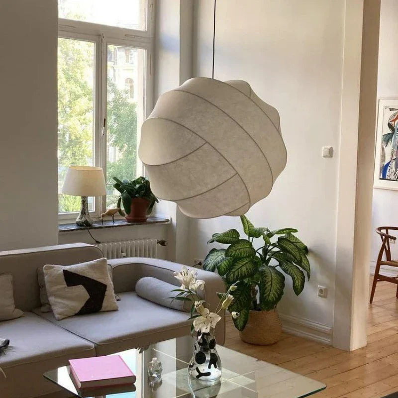 Wabi Sabi Zijde Bal Japandi Hanglamp