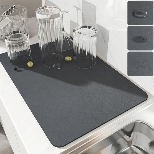LuxéAbsorb Elite Koffermat | Super absorberende droogmat met snel drogende afvoer en antislip ontwerp voor een onberispelijke keukenervaring