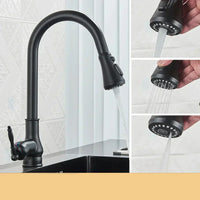 VintageTap Antieke Messing Keukenkraan – Retro Stijl Mengkraan met Draaiende Uitloop