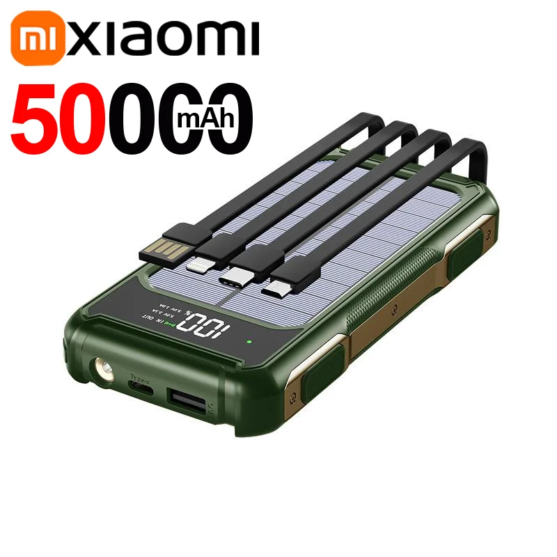 Powerbank Solare Voltora 20K | 20.000mAh | 4-in-1 Kabel | Snelladen & Nood LED | Voor iPhone & Samsung