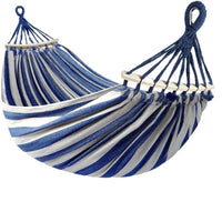 Dubbele Canvas Hangmat met Houten Spreiders voor Buiten