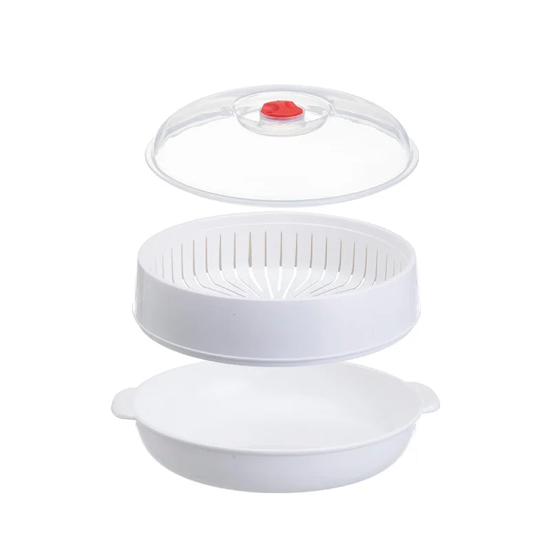 GourmetSteam Luxe Multi-Layer Stoompan | Duurzaam PP-container voor perfect gestoomde broodjes en dumplings met een veilige deksel