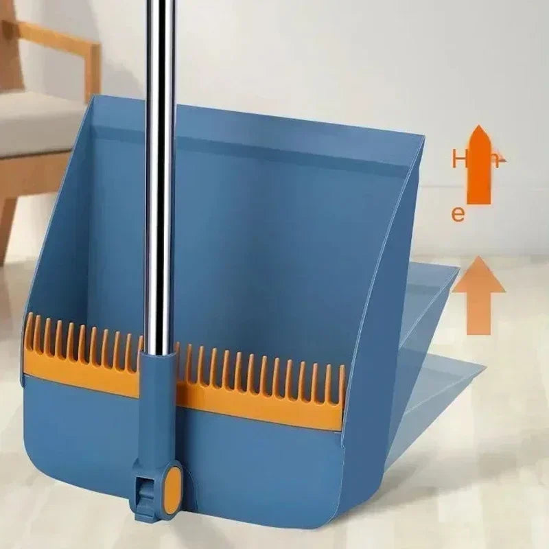 Skanto | Compacte Veegborstel- en Veegpan Set met Harenverwijdering en Opvouwbare Pan
