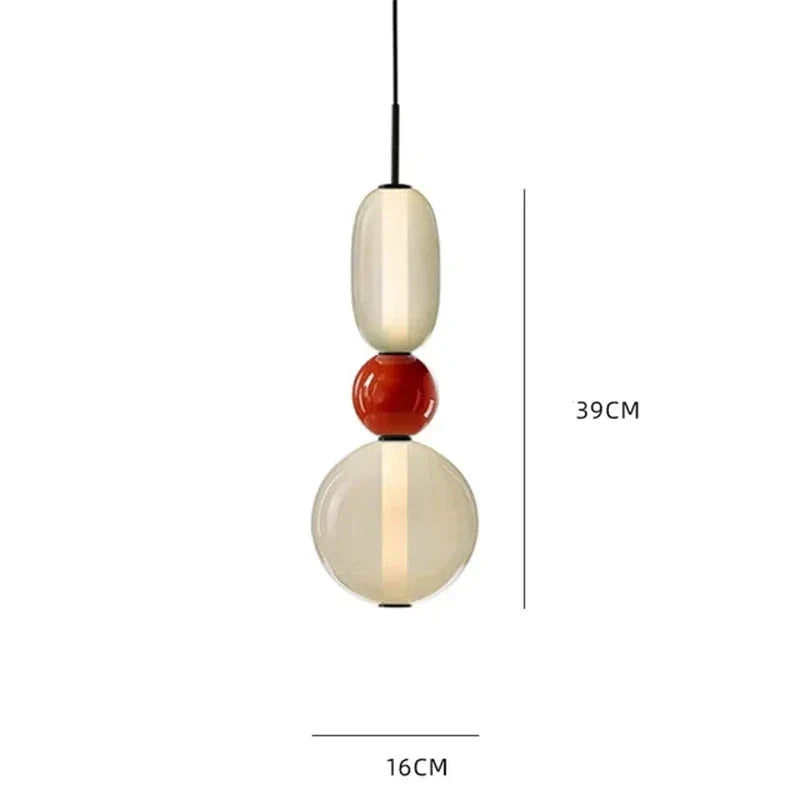 Hanglamp van gekandiseerd glas