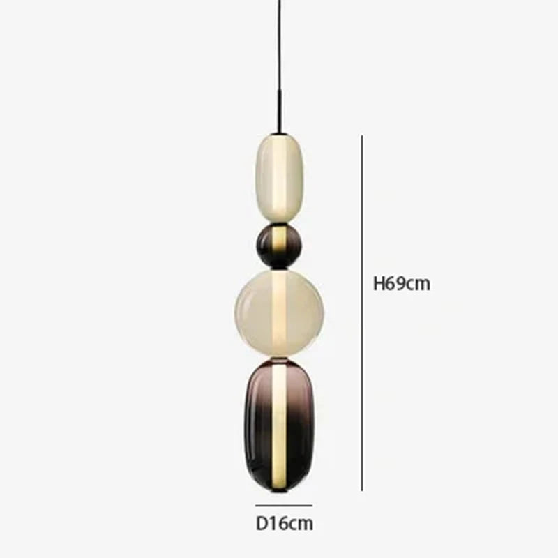 Hanglamp van gekandiseerd glas