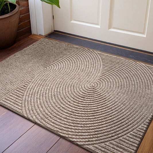 Nivara - 3D Groove Deurmat van Slijtvast Polyester met Antislip voor Binnen en Buiten