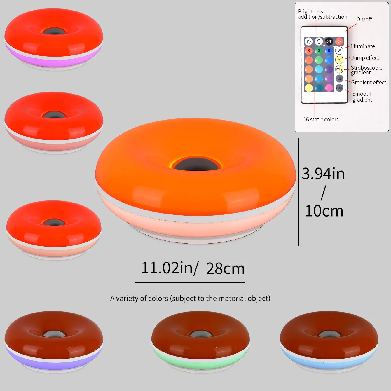 AURORA GLO LED-Lamp | RGB16 & Traploos Dimbaar | Touch- & Afstandsbediening | USB