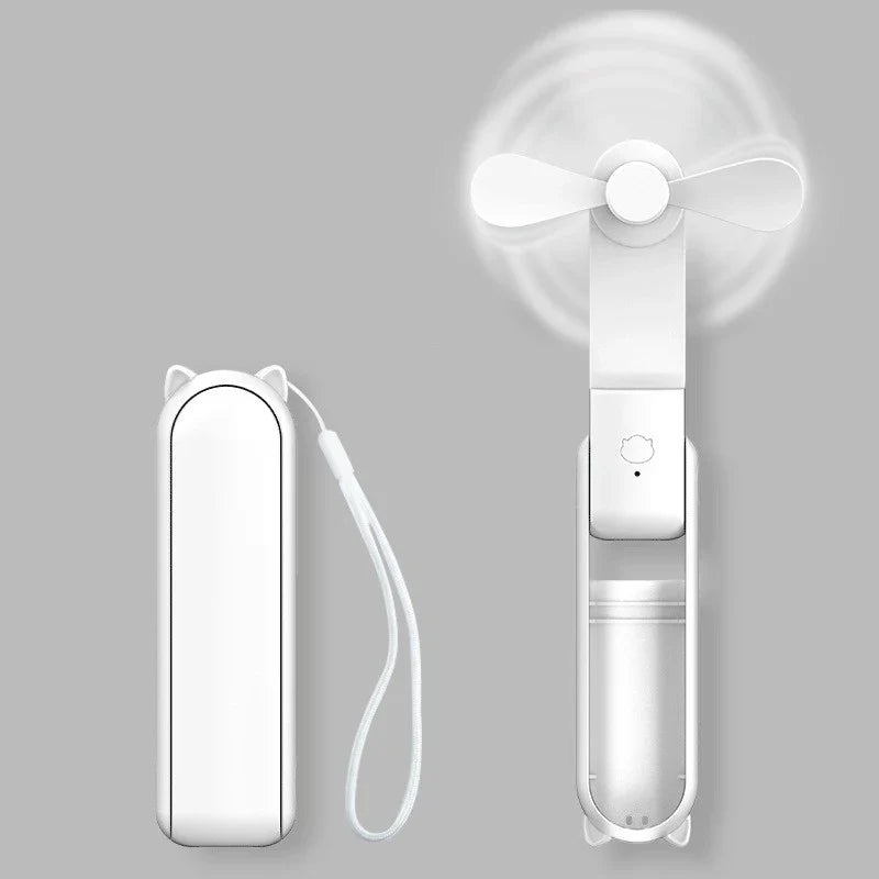 Mini Handventilator Breezella | USB Oplaadbaar | 3 Snelheden | Vouwbaar & Powerbank-Functie | 2000 mAh Accu