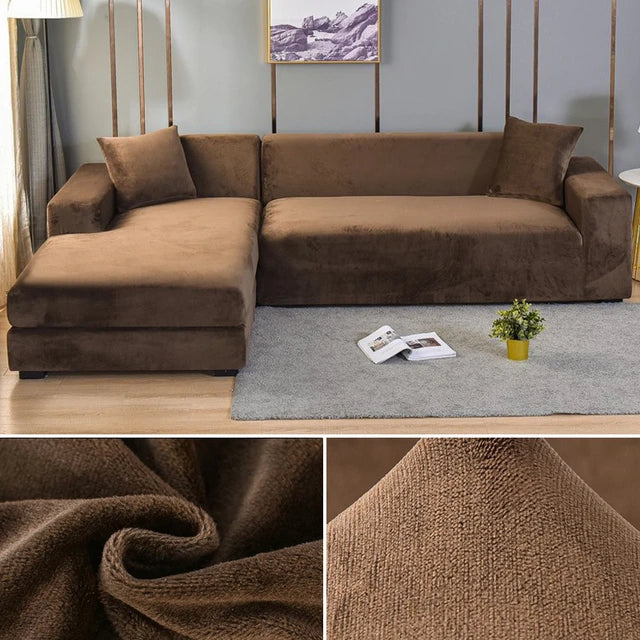 SofaSnug - Elastische sofa hoes van fluweel die uw geld bespaart