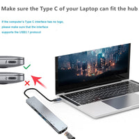 Thunderbolt 3 USB-C Hub met HDMI, PD, SD/TF voor MacBook Air M1 en iPad Pro