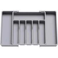 Modulora Besteklade-inzet | Uittrekbare bestek-organizer | Verstelbaar opbergsysteem van PP | 38×35 cm