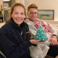 Sea Glass ChristmasTree | Handgemaakte unieke zeeglas esthetiek voor kerst