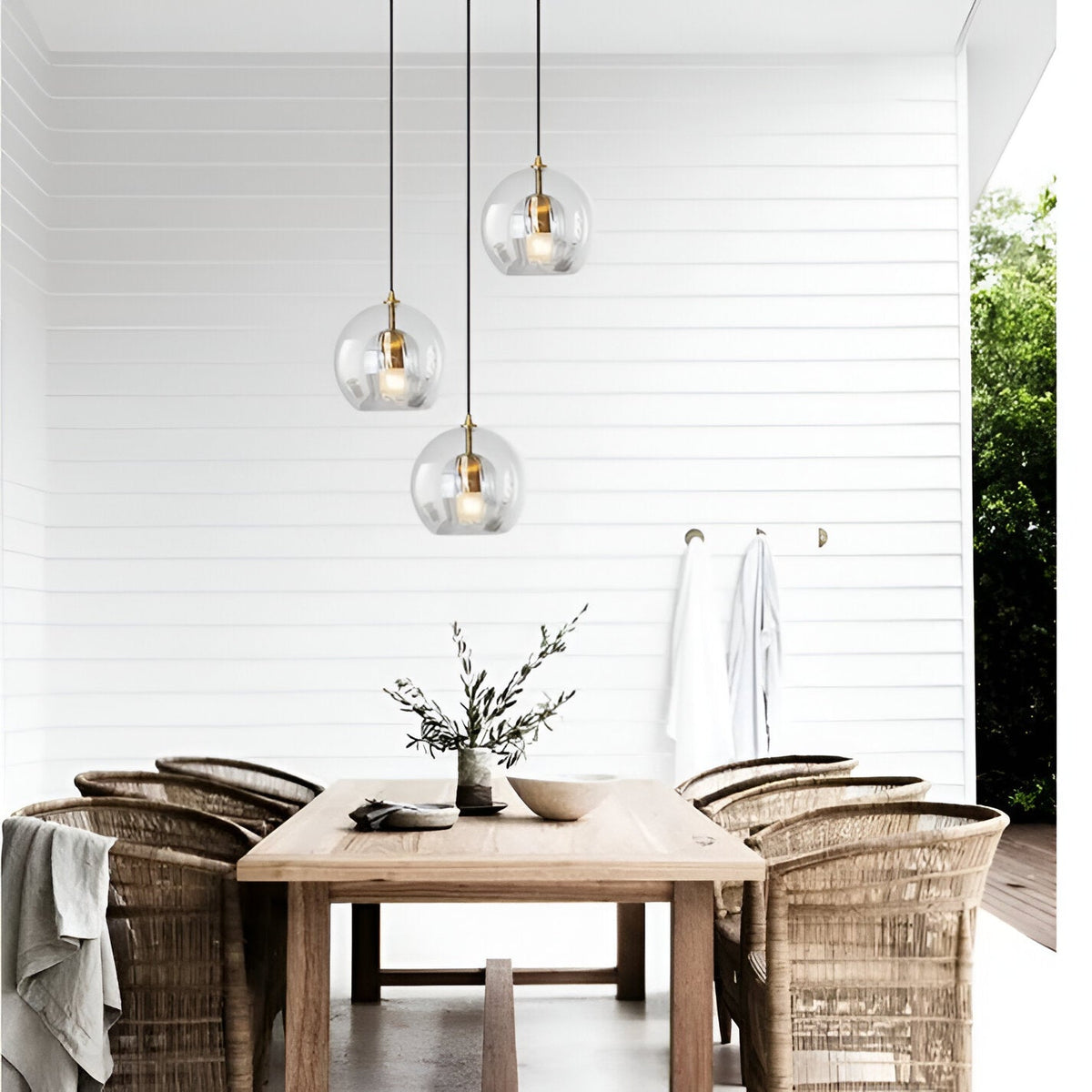 Retro Glazen Globe Vorm Hanglamp