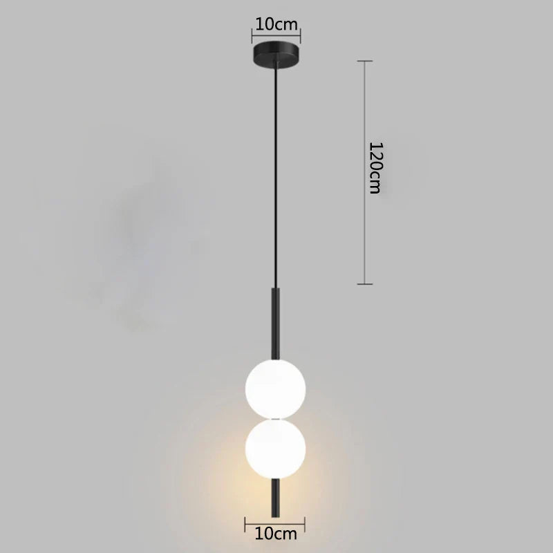 Moderne gouden hanglamp met bolvormige lampenkap | Minimalistische LED plafondlamp