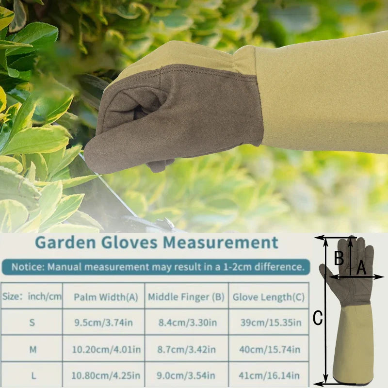 Tuinhandschoenen FLORAHAND | Doornenbestendig & Ademend | Lange Rozenhandschoenen voor Dames | 1 Paar