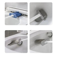 Toiletborstel HygieBrush DuoClean | 2-in-1 Siliconen WC-borstelset met wandhouder | Antibacterieel & ruimtebesparend