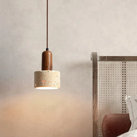 Hanglamp van natuursteen en hout – moderne plafondlamp voor keuken of eetkamer