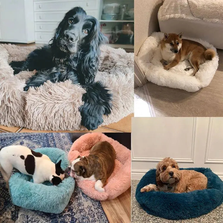 FurHaven Deluxe Dog Lounger | Lang pluche, wasbaar bed voor honden en katten