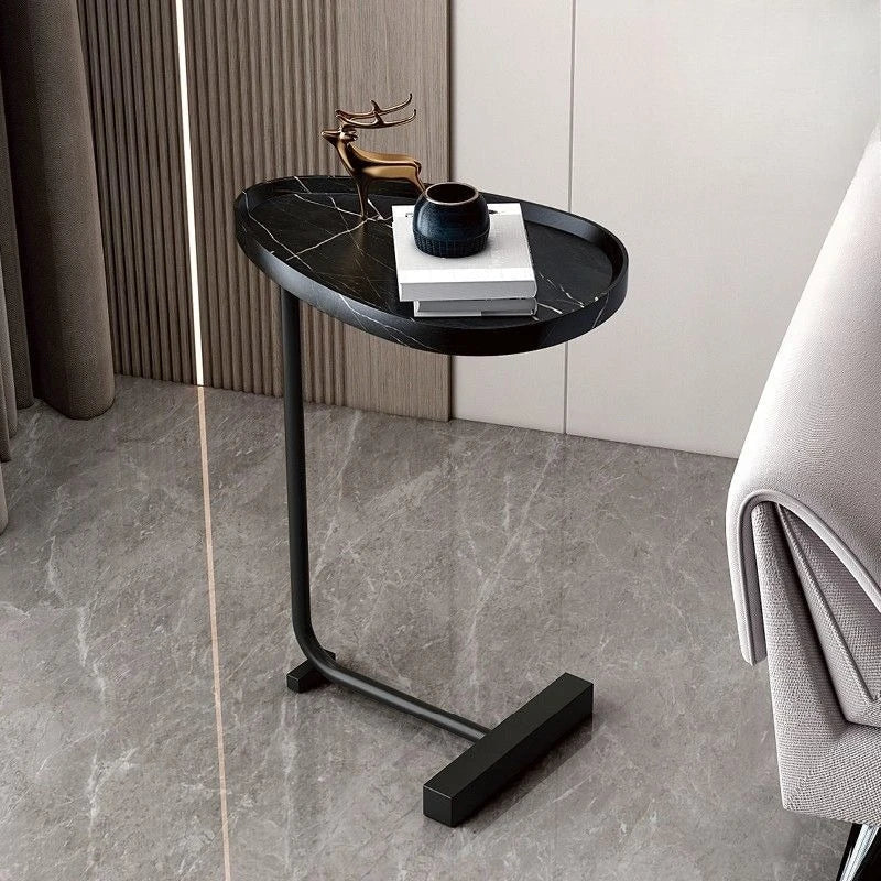 Nirethia - C-Vormige Mobiele Bijzettafel Ideaal voor Bank of Bed