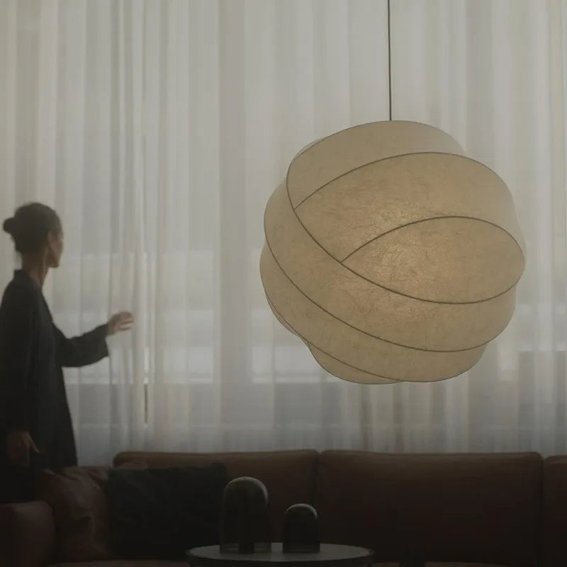 Wabi Sabi Zijde Bal Japandi Hanglamp