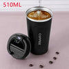 EliteBrew Luxe Thermos Koffiemok | 510ml roestvrijstalen tumbler met temperatuurweergave voor optimale drankbeleving en isolatie