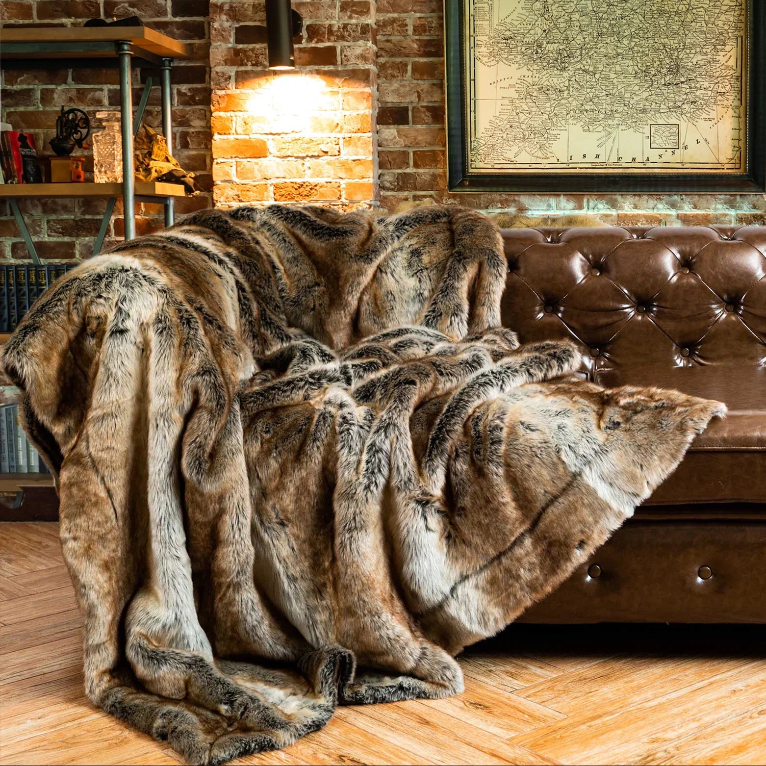 Luxueuze Kunstbont Deken | Zacht & Warm | Winter Plaid | Voor Bank & Slaapkamer