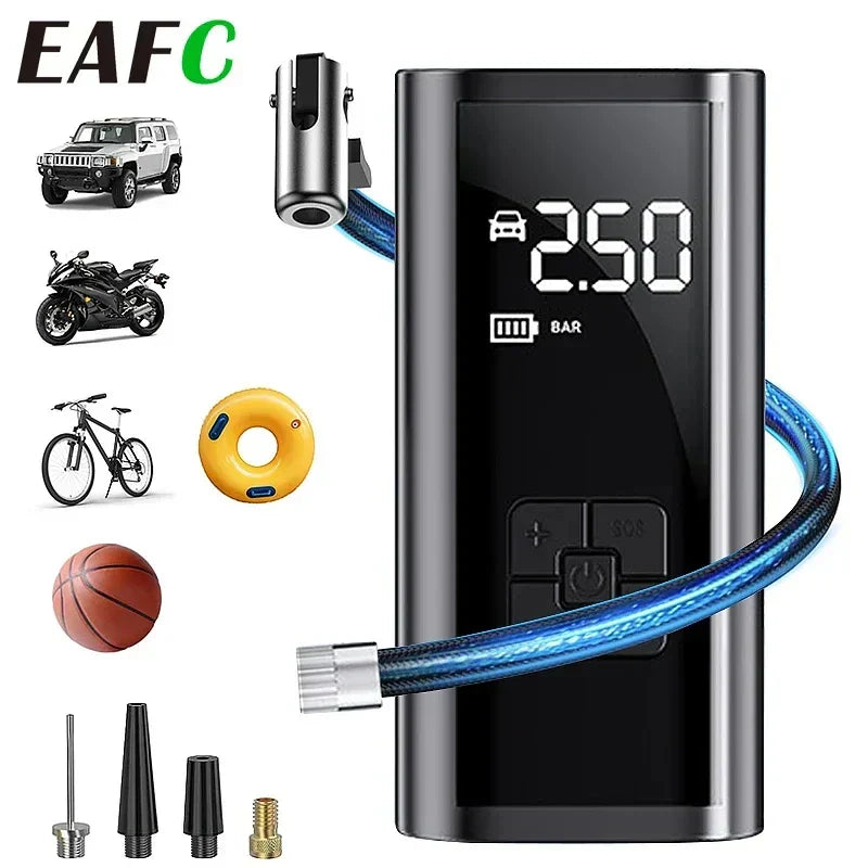 TURBOPUMP Luchtcompressor | 150 PSI kracht | Draadloos en compact | 6000mAh batterij