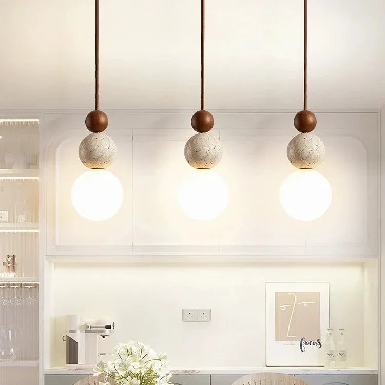 Elegante Gloed Crème Steen Bedlamp Hanglamp
