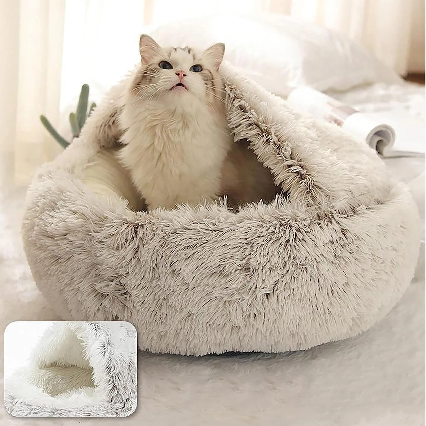 Skanto | Cozy Cave Pet Bed | Rustgevende en Comfortabele Hondenbed voor Diepe Ontspanning