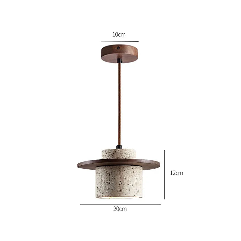 Moderne Hanglamp van Steen en Hout