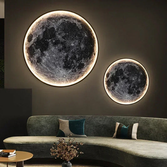 Decoratieve LED wandlamp in de vorm van een maan
