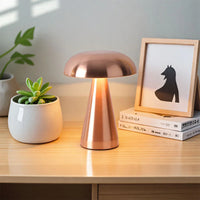 LumoShroom Tafellamp | Retro Paddenstoel-Design | LED & Dimbaar | Oplaadbaar
