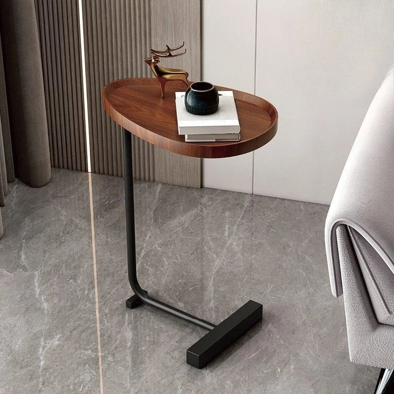 Nirethia - C-Vormige Mobiele Bijzettafel Ideaal voor Bank of Bed