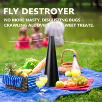 AeroLumen Naturguard Vliegenbestrijdings Tafelventilator | 360° roterende Insectenafschrikker | Stil & Veilig | Voor Buiten, Kamperen, Picknick