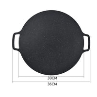 GourmetGrill Luxe Koreaanse BBQ Grillpan | Antiaanbaklaag van medische steen met handvat voor moeiteloos bakken, grillen en BBQ-avonturen