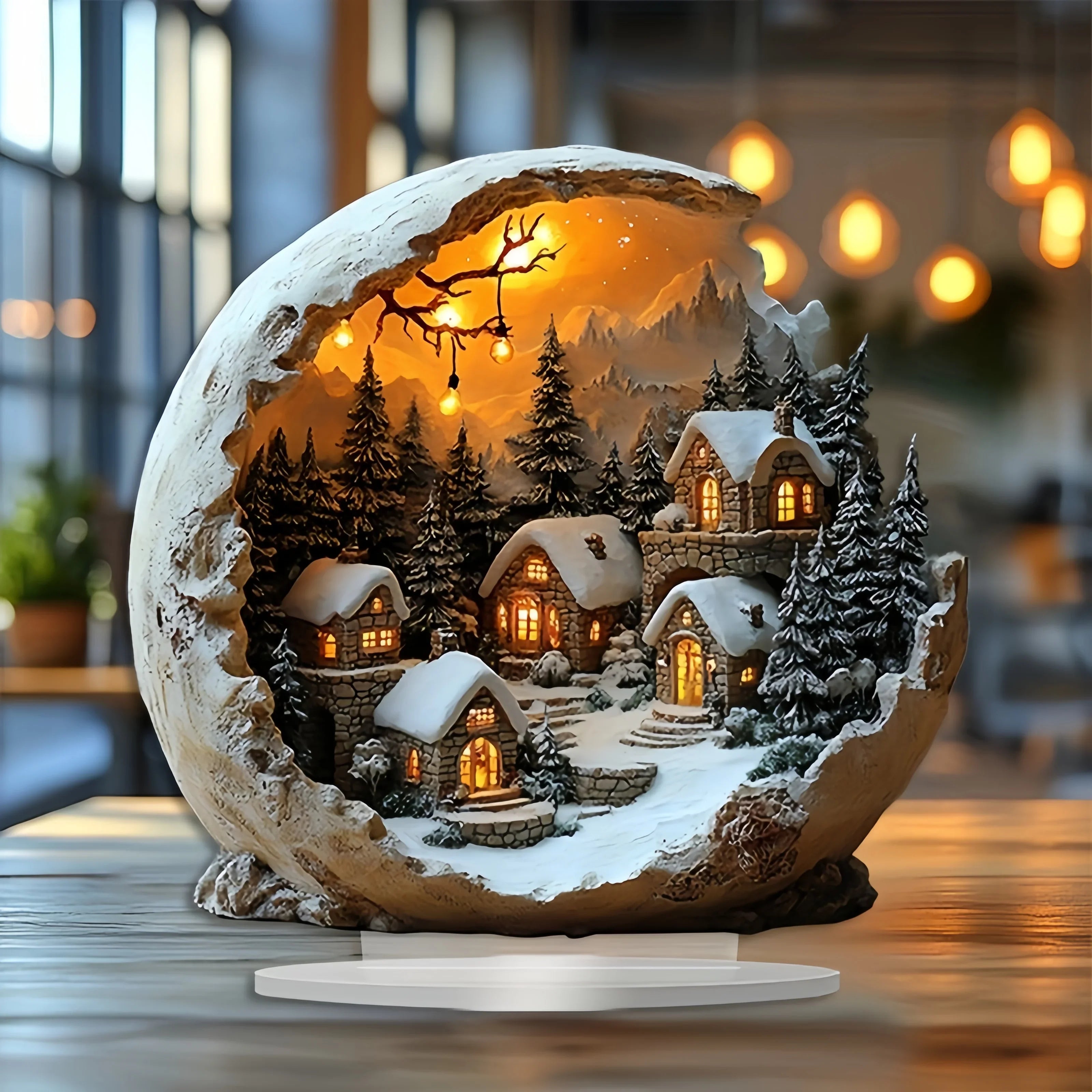 Kerstdecoratie Lunavia | Boho Stijl | Acryl Decoratiefiguur | 23x20 cm