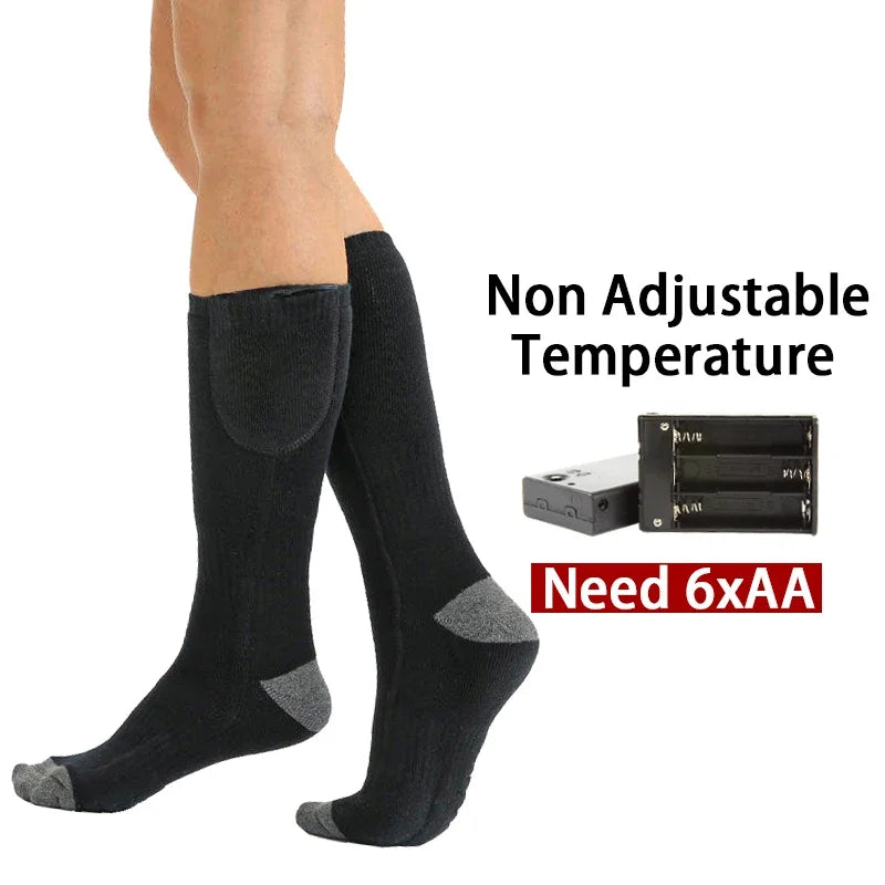 Elektrische Verwarmde Sokken | USB Verwarmde Sokken voor Vrouwen & Mannen | 3 Warmte-niveaus | Ideaal voor Skiën, Fietsen & Buitenactiviteiten | ThermaStep