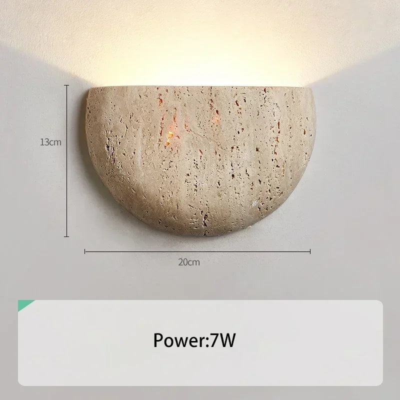 Ballone Travertine Wandlamp