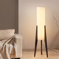 LIGNELUX – Scandinavische vloerlamp van walnotenhout met dimbare LED-verlichting