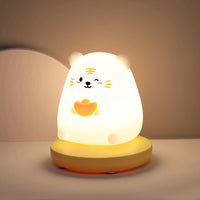 Dier-LED-nachtlamp | Schattig siliciumontwerp | Ingebouwde LED
