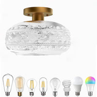 LustraTex Plafondlamp | Industrieel ontwerp van gestructureerd glas
