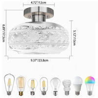 LustraTex Plafondlamp | Industrieel ontwerp van gestructureerd glas