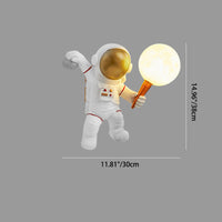 Brehn | CosmoBuddy Astronaut Wandlamp | Creatief Ontwerp | Hars & ABS | LED Slaapkamerlicht