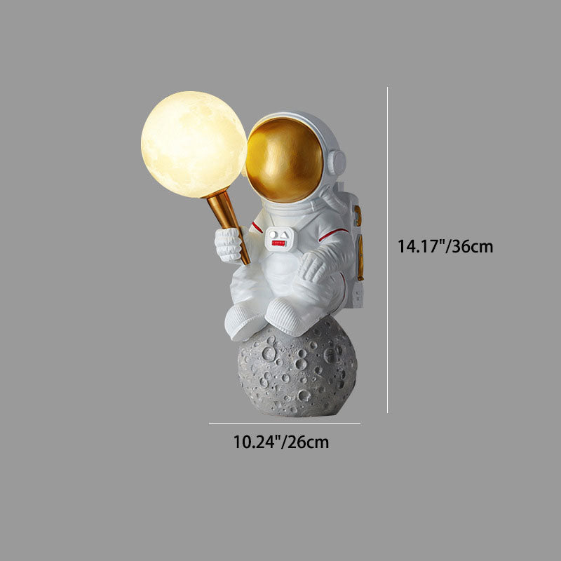 Brehn | CosmoBuddy Astronaut Wandlamp | Creatief Ontwerp | Hars & ABS | LED Slaapkamerlicht