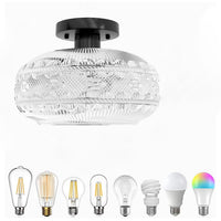 LustraTex Plafondlamp | Industrieel ontwerp van gestructureerd glas