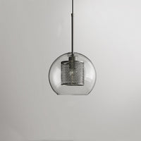 Hessa Hedendaagse Gouden Hanglamp, Glas, Globe/Cilindrisch