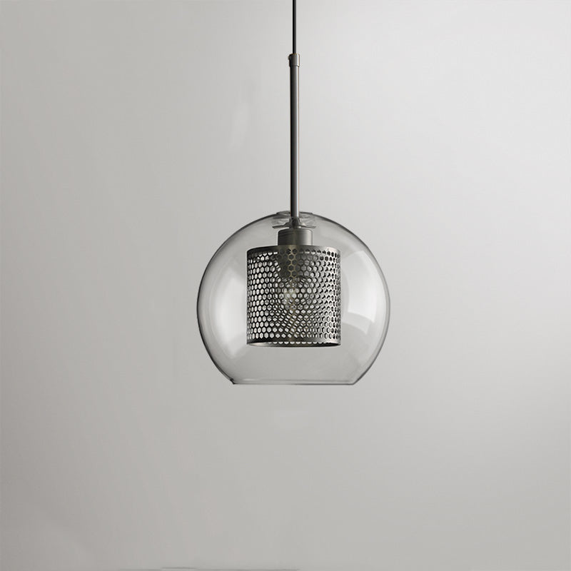 Hessa Hedendaagse Gouden Hanglamp, Glas, Globe/Cilindrisch